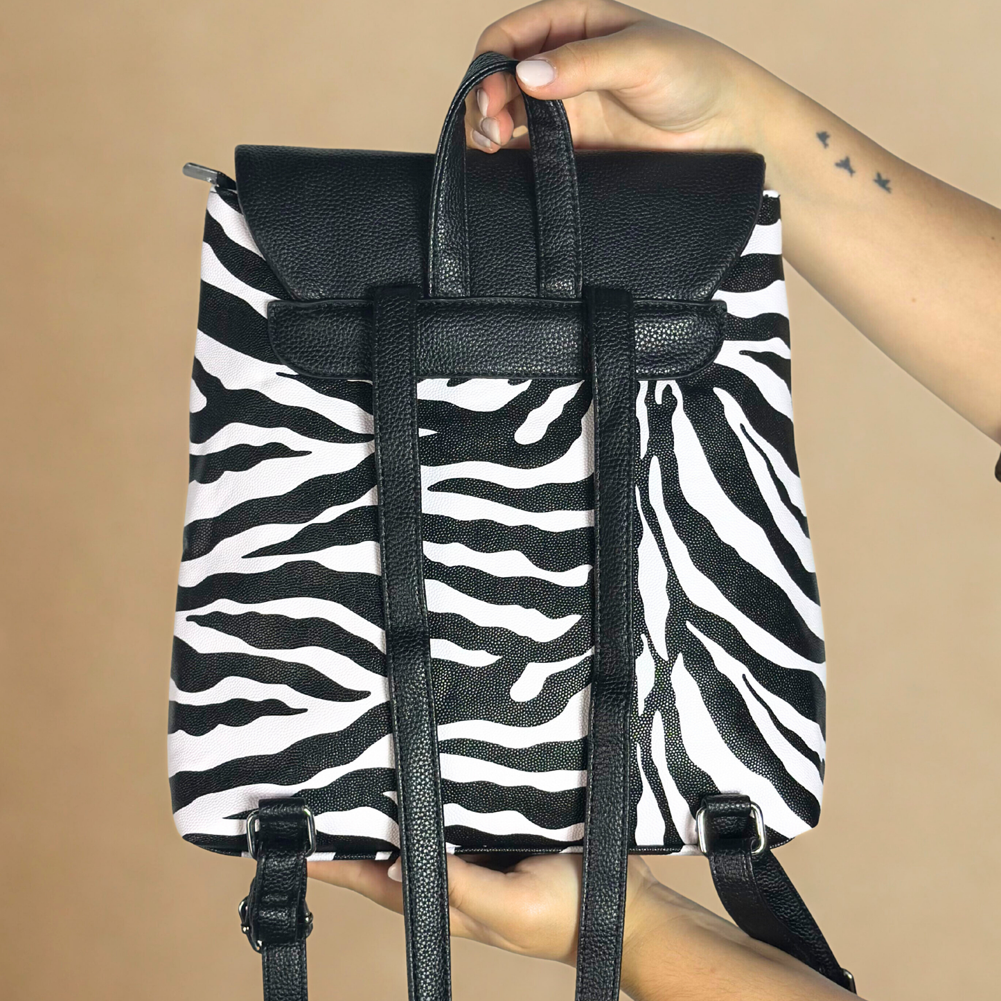 Zaino zebra bianco e nero