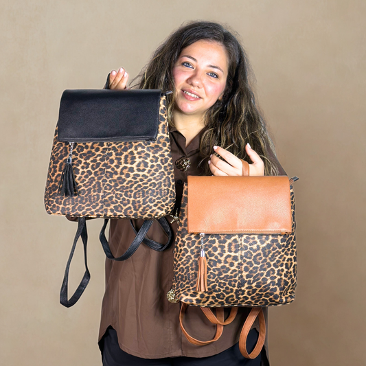 Zaino animalier cuoio