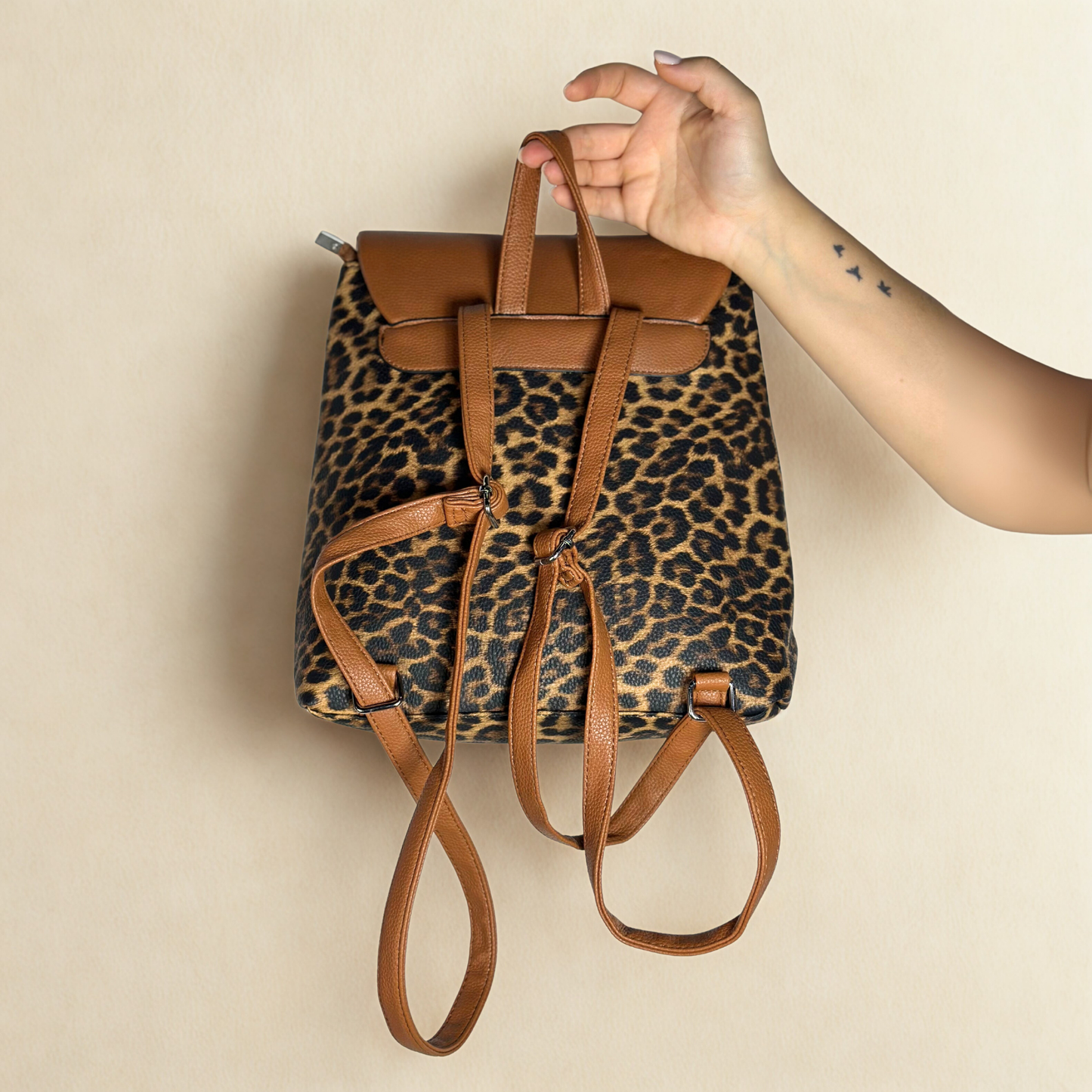 Zaino animalier cuoio