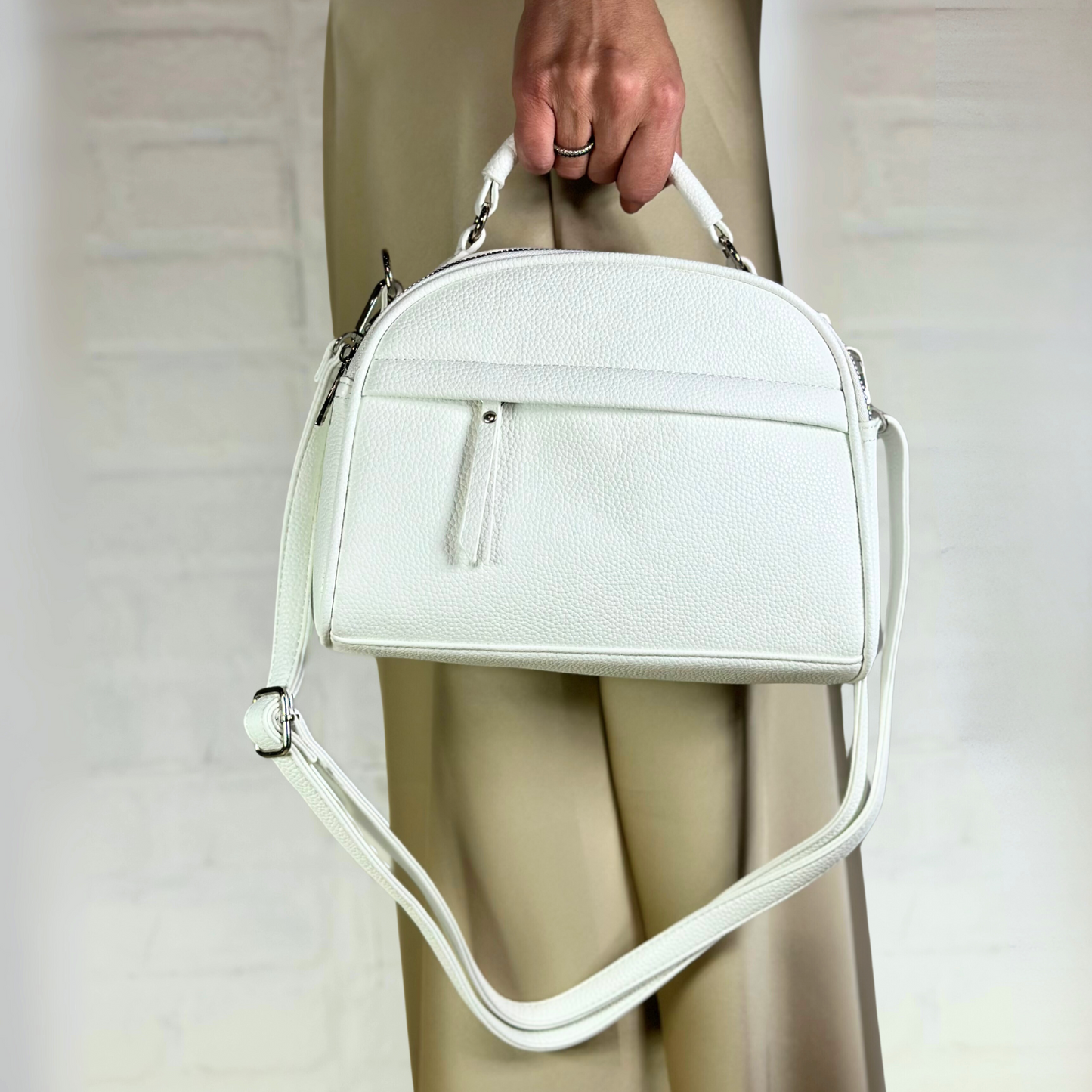 Bauletto bianco con scomparti