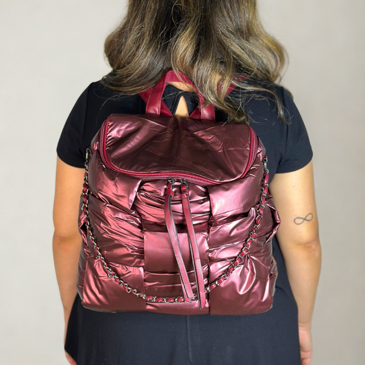 Zaino-borsa imbottito bordeaux