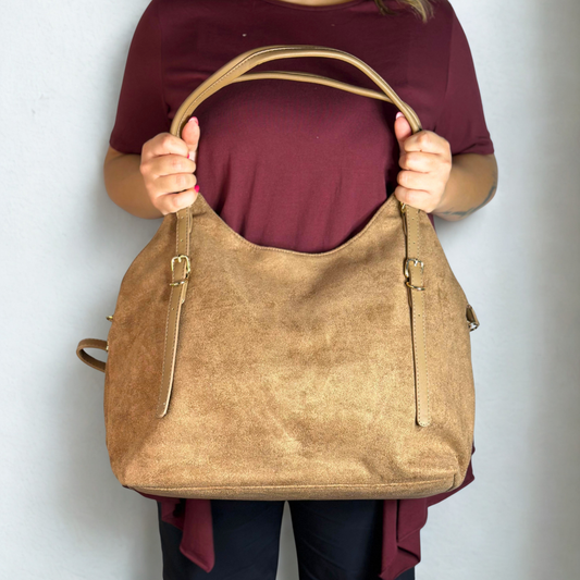 Maxi bag nocciola