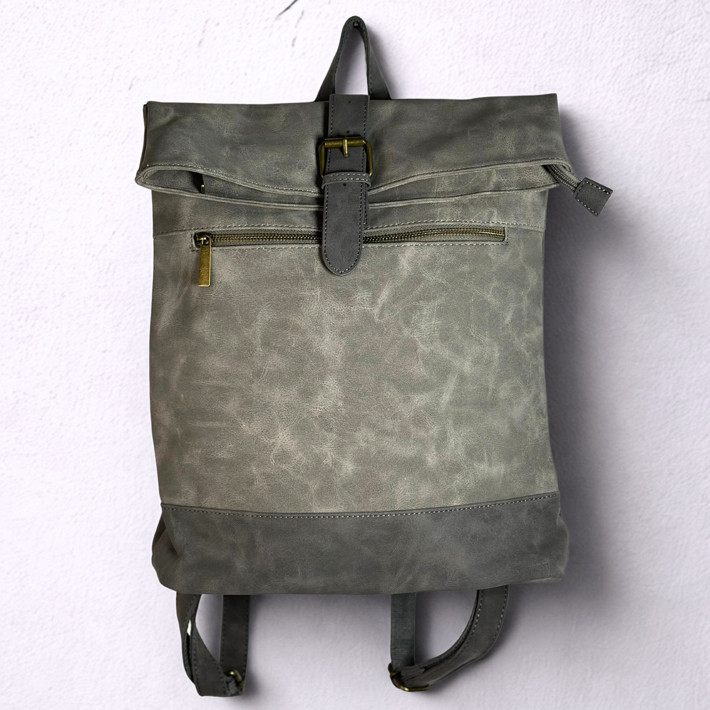 Zaino grigio delavè